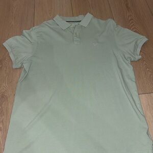 American Eagle Outfitters Light Green Polo Shirt